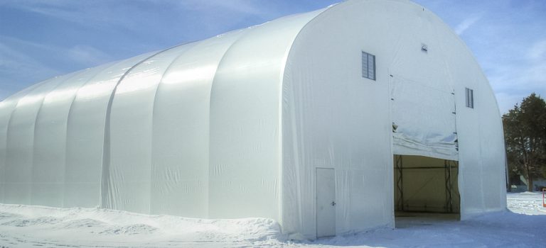 Fabric Buildings in Ice and Snow