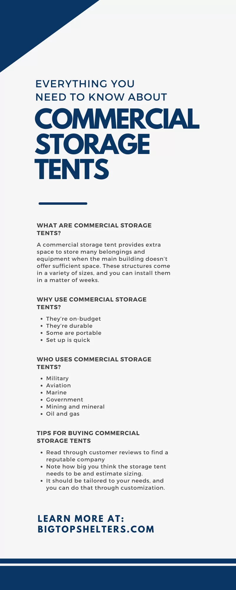 Everything You Need To Know About Commercial Storage Tents